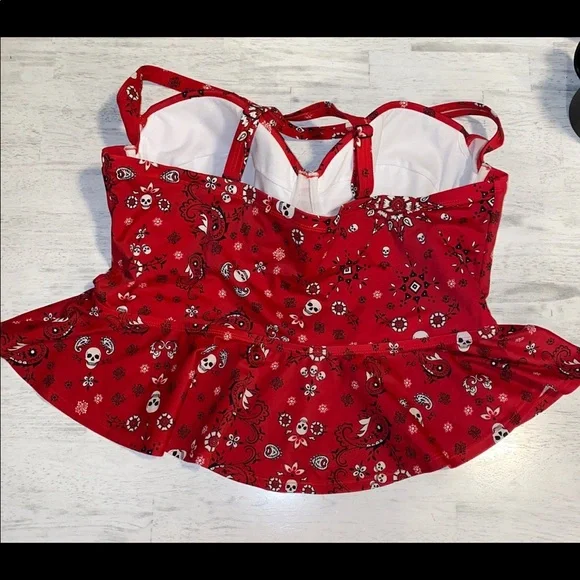 Torrid skull paisley midkini swimsuit - Picture 7 of 13